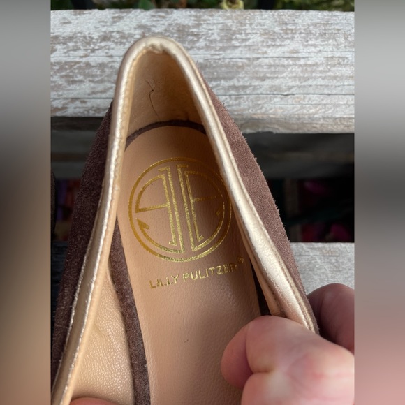 Lilly Pulitzer Suede Leopard Medallion Flats - Picture 4 of 7